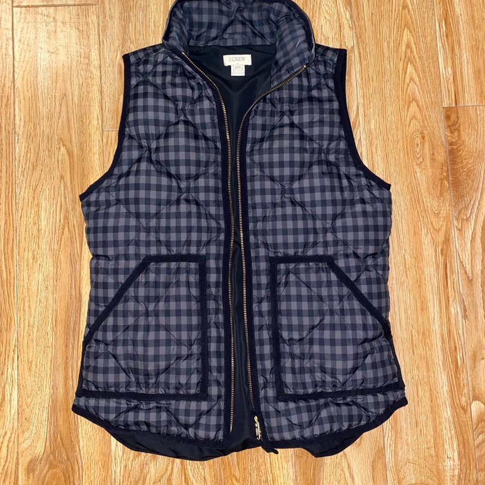 Quilted checkered vest